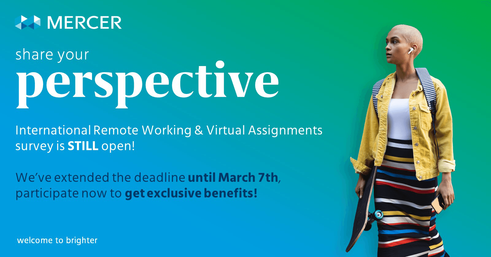 Promotional image for Mercer's 2021 International Remote Working and Virtual Assignments Survey